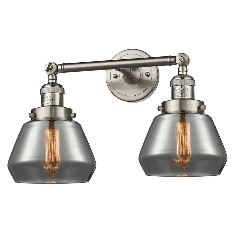 Innovations Lighting Fulton 2 Light Bath Vanity Light Part Of The Franklin Restoration Collection 208L-SN-G173-LED