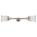 Canton Bath Vanity Light shown in the Brushed Satin Nickel finish with a Seedy shade