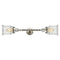 Canton Bath Vanity Light shown in the Brushed Satin Nickel finish with a Seedy shade