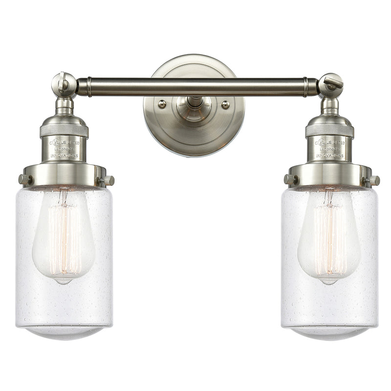 Innovations Lighting Dover 2 Light Bath Vanity Light Part Of The Franklin Restoration Collection 208L-SN-G314-LED