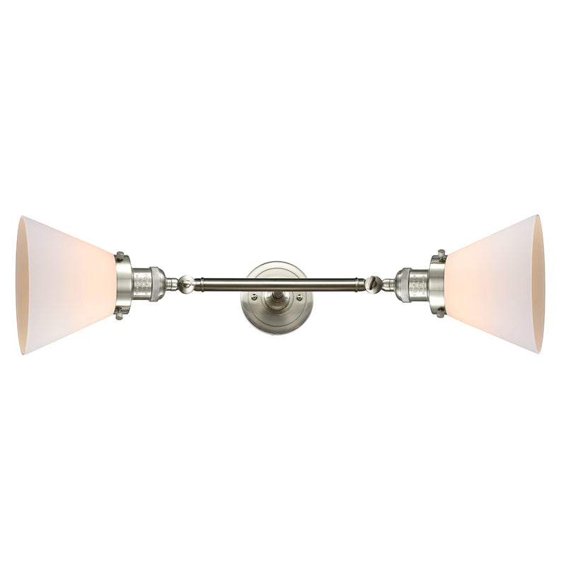 Innovations Lighting Large Cone 2 Light Bath Vanity Light Part Of The Franklin Restoration Collection 208L-SN-G41