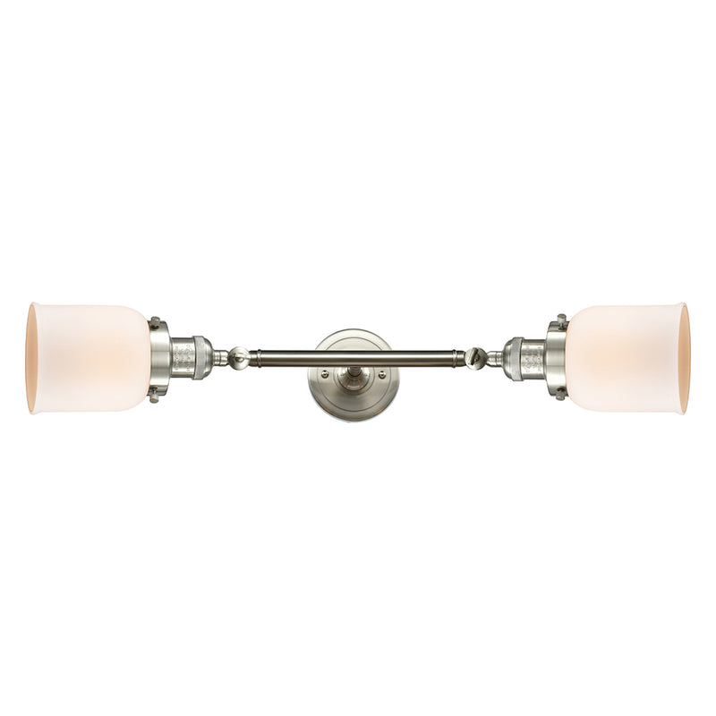 Innovations Lighting Small Bell 2 Light Bath Vanity Light Part Of The Franklin Restoration Collection 208L-SN-G51-LED