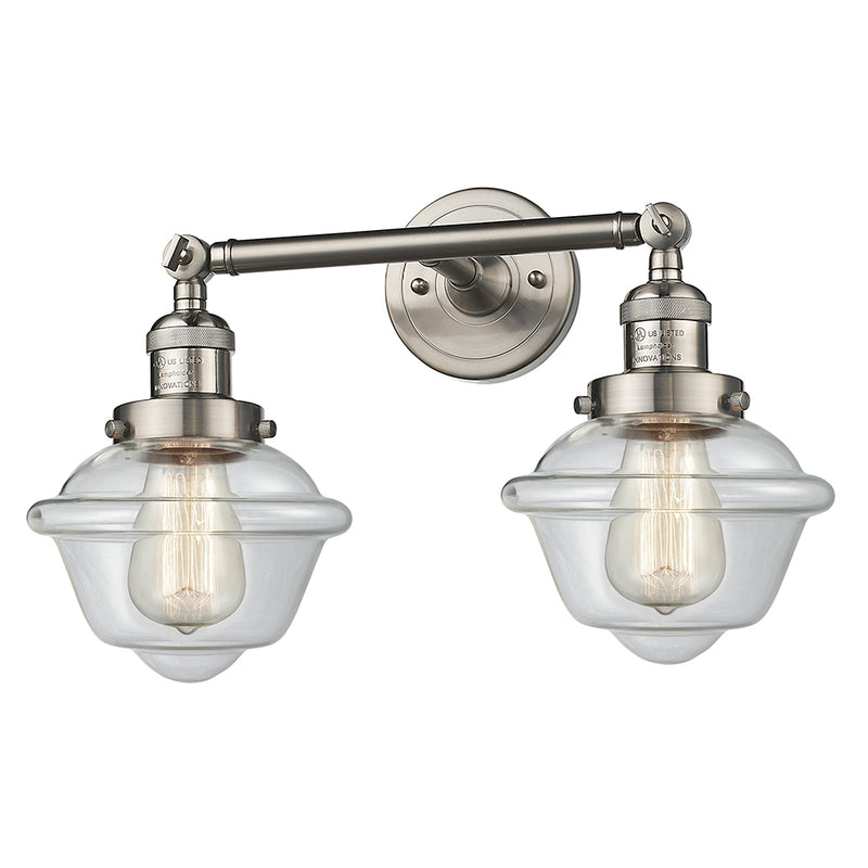 Innovations Lighting Small Oxford 2 Light Bath Vanity Light Part Of The Franklin Restoration Collection 208L-SN-G532