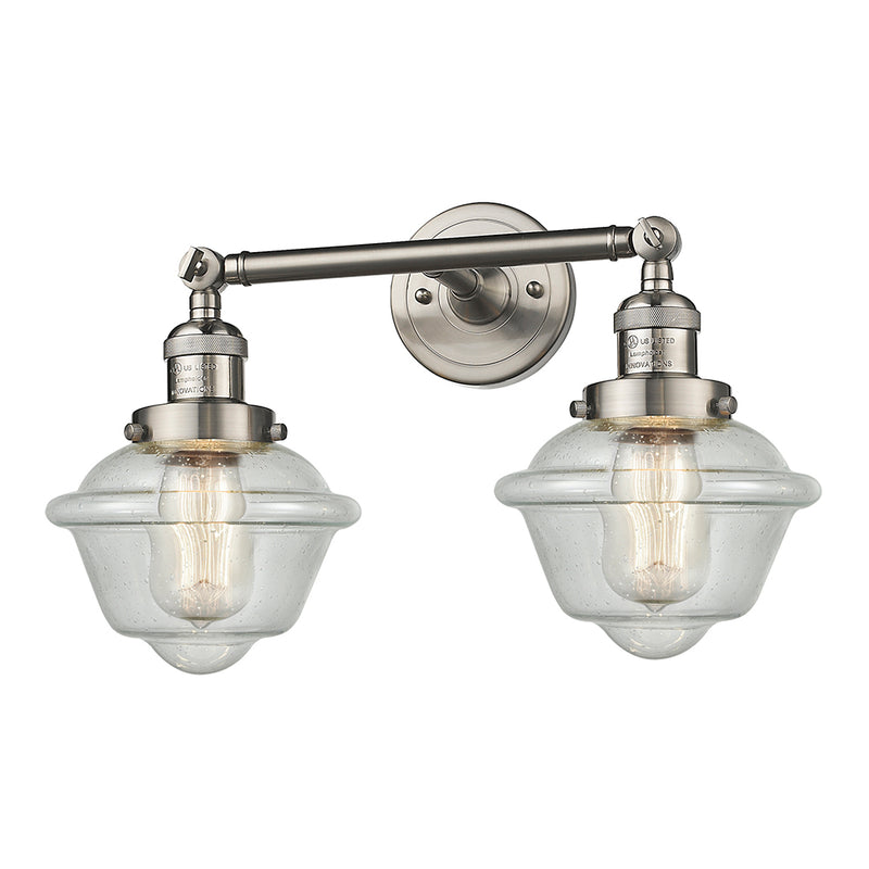 Innovations Lighting Small Oxford 2 Light Bath Vanity Light Part Of The Franklin Restoration Collection 208L-SN-G534