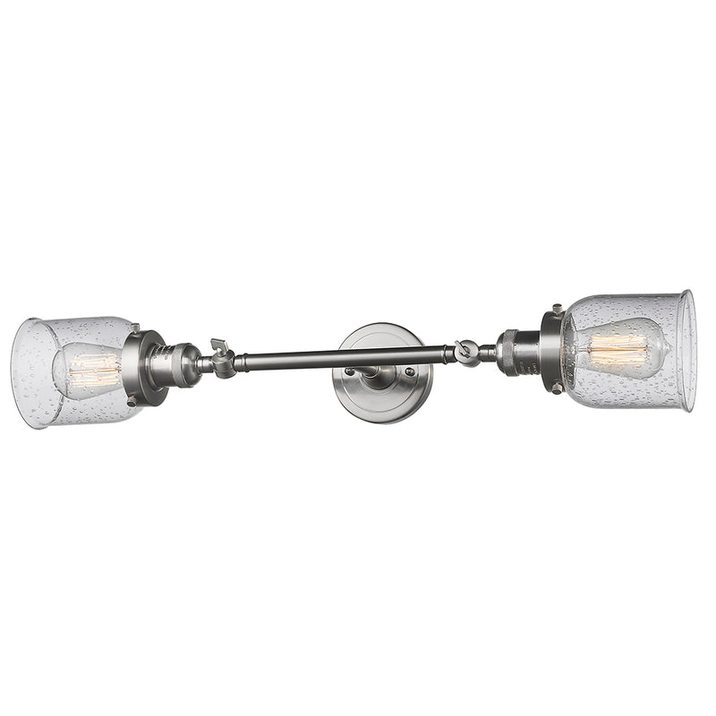 Innovations Lighting Small Bell 2 Light Bath Vanity Light Part Of The Franklin Restoration Collection 208L-SN-G54-LED