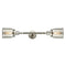Bell Bath Vanity Light shown in the Brushed Satin Nickel finish with a Silver Plated Mercury shade