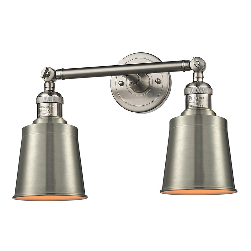Innovations Lighting Addison 2 Light Bath Vanity Light Part Of The Franklin Restoration Collection 208L-SN-M9-SN