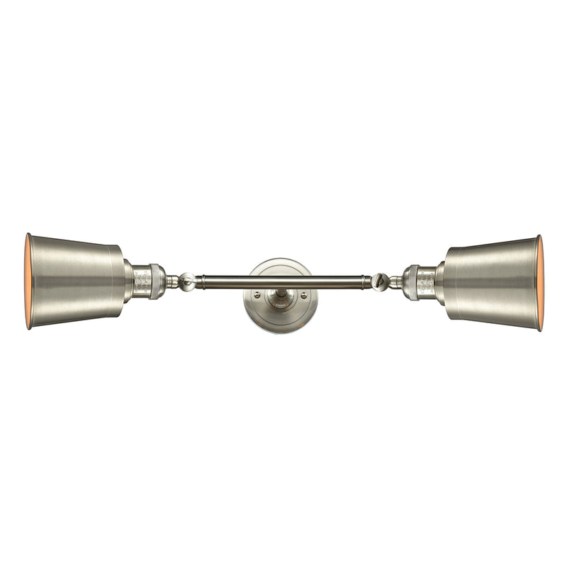 Innovations Lighting Addison 2 Light Bath Vanity Light Part Of The Franklin Restoration Collection 208L-SN-M9-SN-LED