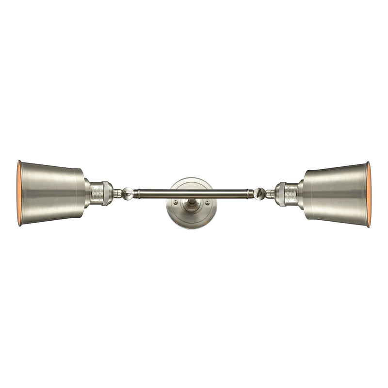 Addison Bath Vanity Light shown in the Brushed Satin Nickel finish with a Brushed Satin Nickel shade