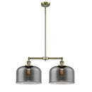 Bell Island Light shown in the Antique Brass finish with a Plated Smoke shade