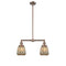 Chatham Island Light shown in the Antique Copper finish with a Mercury shade