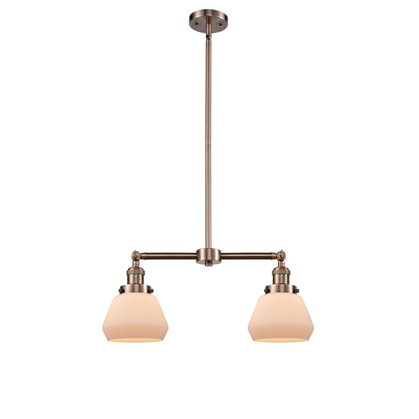 Fulton Island Light shown in the Antique Copper finish with a Matte White shade