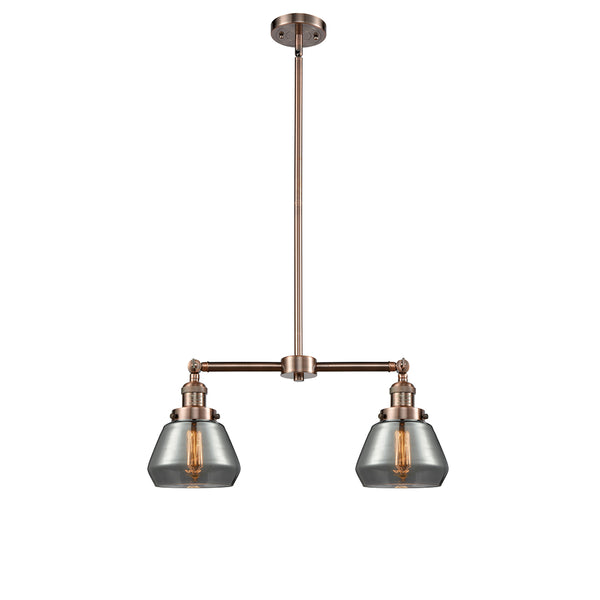 Fulton Island Light shown in the Antique Copper finish with a Plated Smoke shade