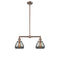 Fulton Island Light shown in the Antique Copper finish with a Plated Smoke shade