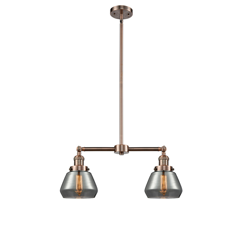 Fulton Island Light shown in the Antique Copper finish with a Plated Smoke shade