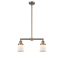 Canton Island Light shown in the Antique Copper finish with a Matte White shade