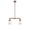 Canton Island Light shown in the Antique Copper finish with a Matte White shade