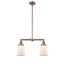 Canton Island Light shown in the Antique Copper finish with a Matte White shade