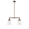 Canton Island Light shown in the Antique Copper finish with a Clear shade