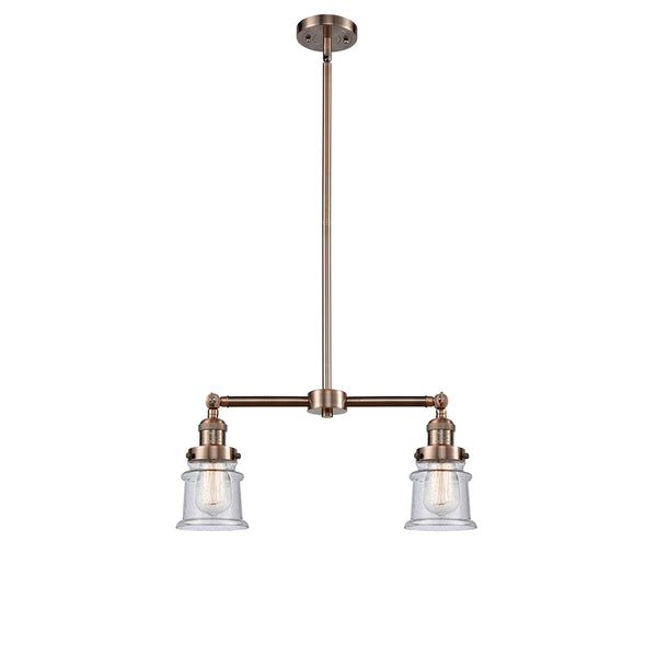 Canton Island Light shown in the Antique Copper finish with a Seedy shade