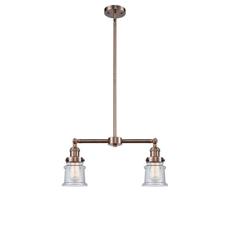 Canton Island Light shown in the Antique Copper finish with a Seedy shade