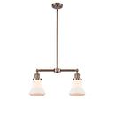 Bellmont Island Light shown in the Antique Copper finish with a Matte White shade