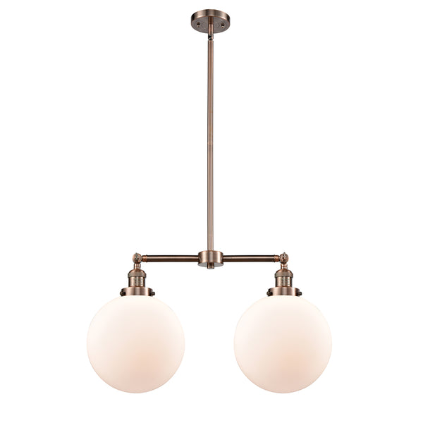 Beacon Island Light shown in the Antique Copper finish with a Matte White shade