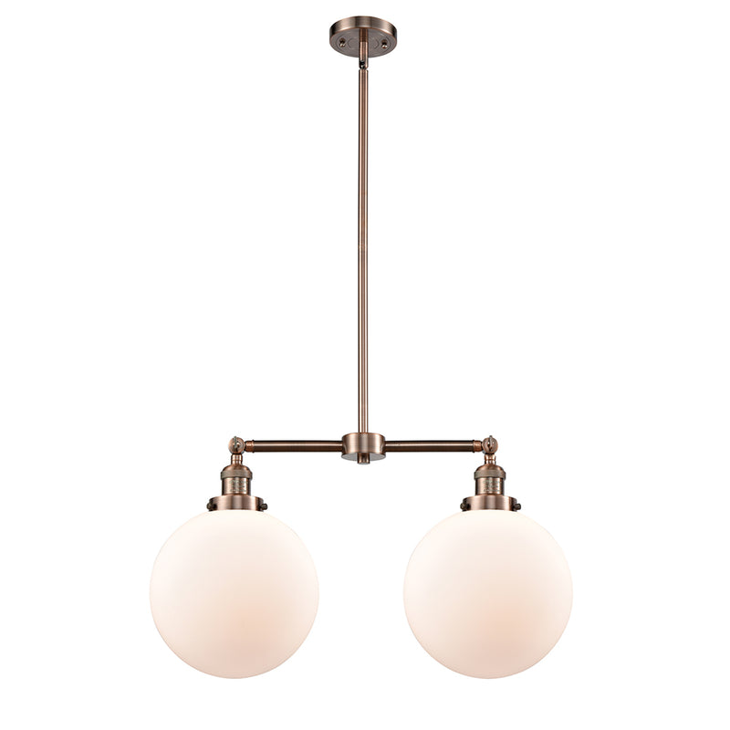 Beacon Island Light shown in the Antique Copper finish with a Matte White shade