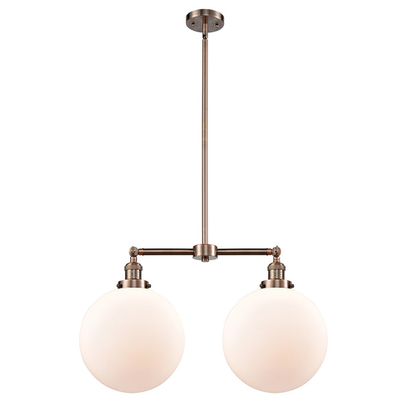 Beacon Island Light shown in the Antique Copper finish with a Matte White shade