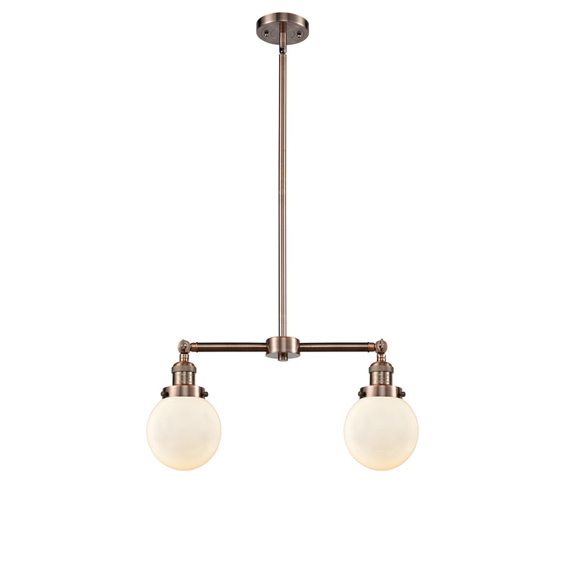 Beacon Island Light shown in the Antique Copper finish with a Matte White shade