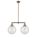 Beacon Island Light shown in the Antique Copper finish with a Clear shade