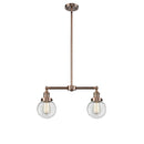 Beacon Island Light shown in the Antique Copper finish with a Clear shade