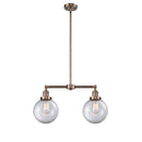 Beacon Island Light shown in the Antique Copper finish with a Clear shade