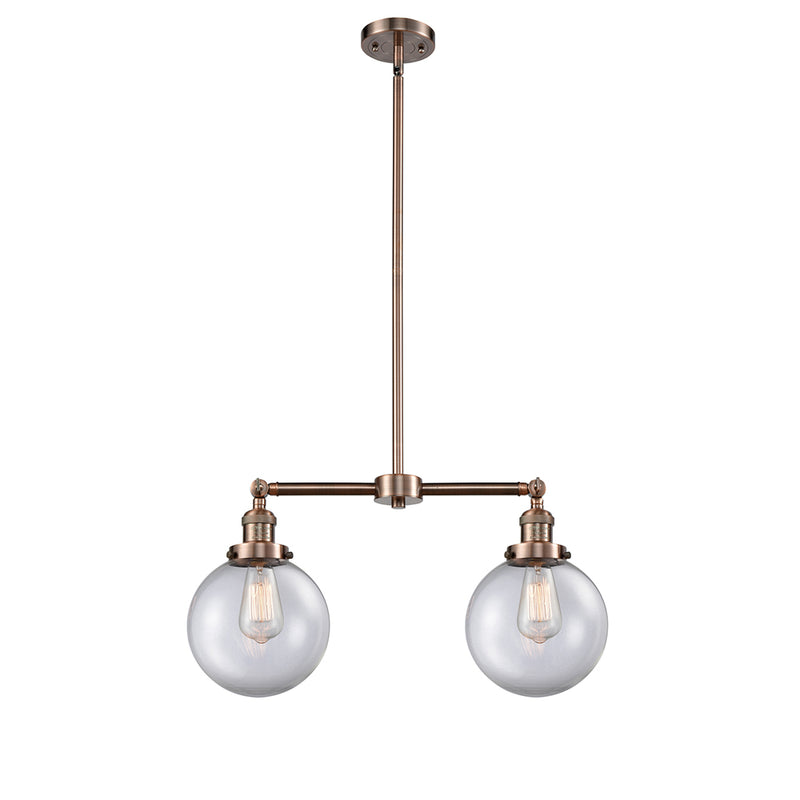 Beacon Island Light shown in the Antique Copper finish with a Clear shade