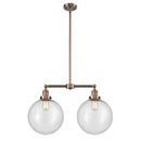 Beacon Island Light shown in the Antique Copper finish with a Seedy shade