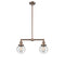 Beacon Island Light shown in the Antique Copper finish with a Seedy shade