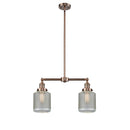 Stanton Island Light shown in the Antique Copper finish with a Clear Wire Mesh shade