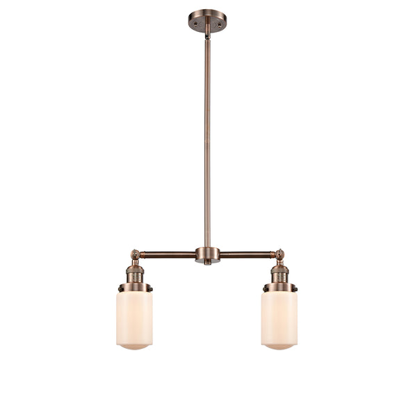 Dover Island Light shown in the Antique Copper finish with a Matte White shade