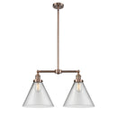 Cone Island Light shown in the Antique Copper finish with a Clear shade