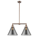 Cone Island Light shown in the Antique Copper finish with a Plated Smoke shade