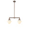 Oxford Island Light shown in the Antique Copper finish with a Matte White shade