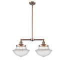 Oxford Island Light shown in the Antique Copper finish with a Clear shade