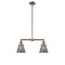 Cone Island Light shown in the Antique Copper finish with a Plated Smoke shade