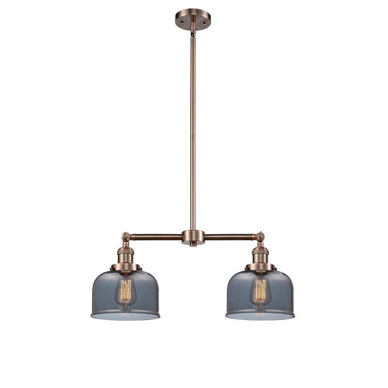 Bell Island Light shown in the Antique Copper finish with a Plated Smoke shade