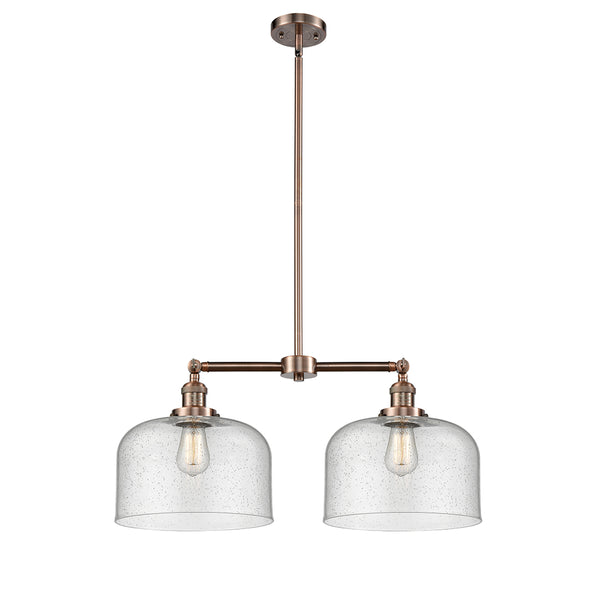 Bell Island Light shown in the Antique Copper finish with a Seedy shade