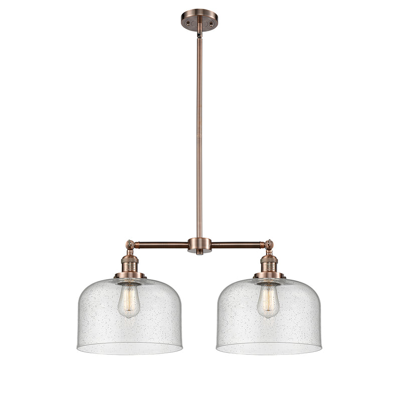 Bell Island Light shown in the Antique Copper finish with a Seedy shade