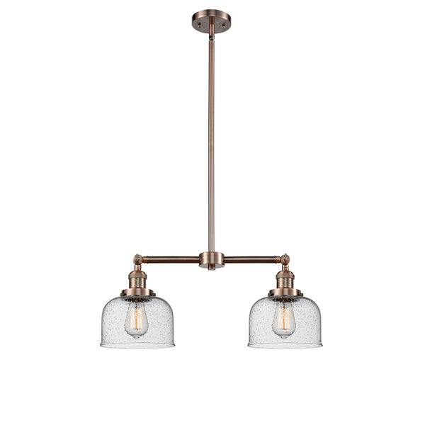 Bell Island Light shown in the Antique Copper finish with a Seedy shade