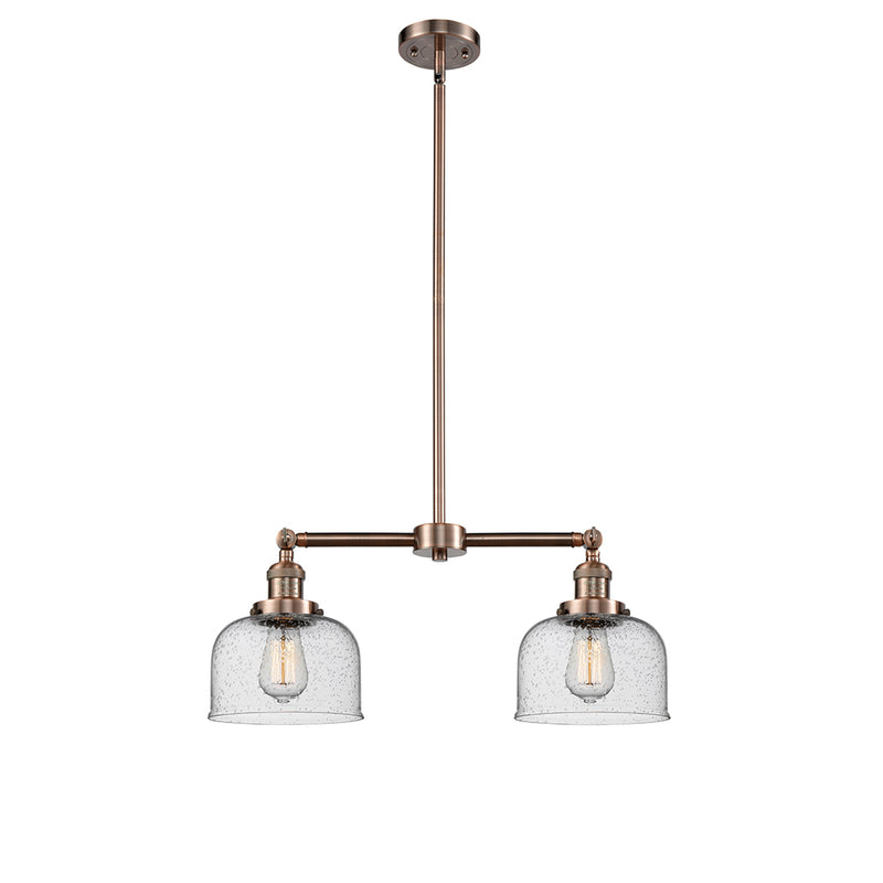 Bell Island Light shown in the Antique Copper finish with a Seedy shade