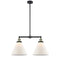 Cone Island Light shown in the Black Antique Brass finish with a Matte White shade