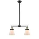 Cone Island Light shown in the Black Antique Brass finish with a Matte White shade